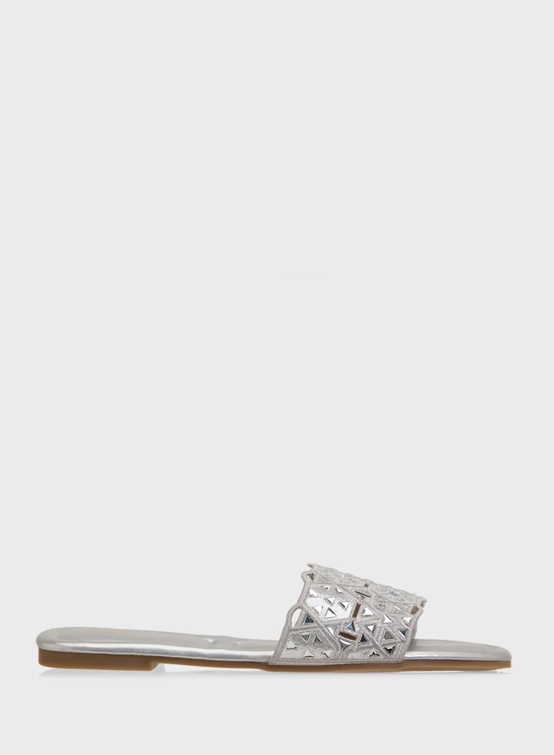 Ella Limited Edition Diamante Flat Sandal