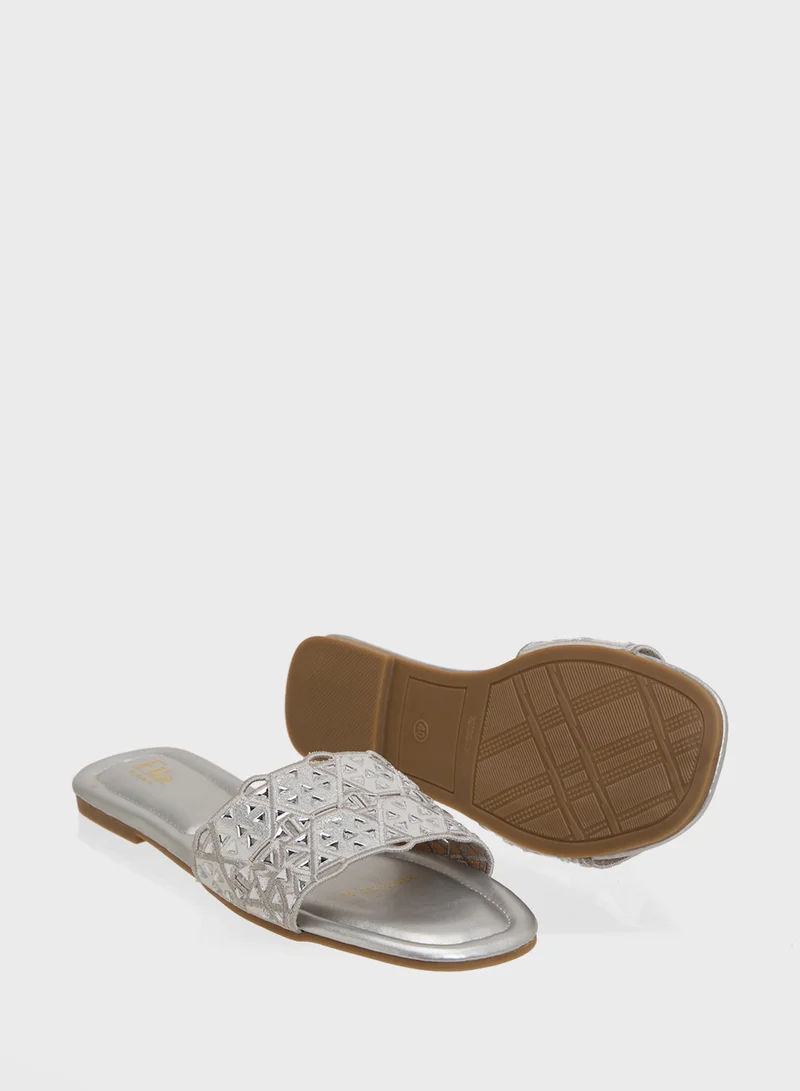 Ella Limited Edition Diamante Flat Sandal