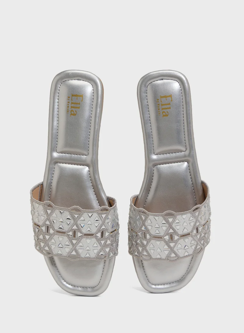 Ella Limited Edition Diamante Flat Sandal