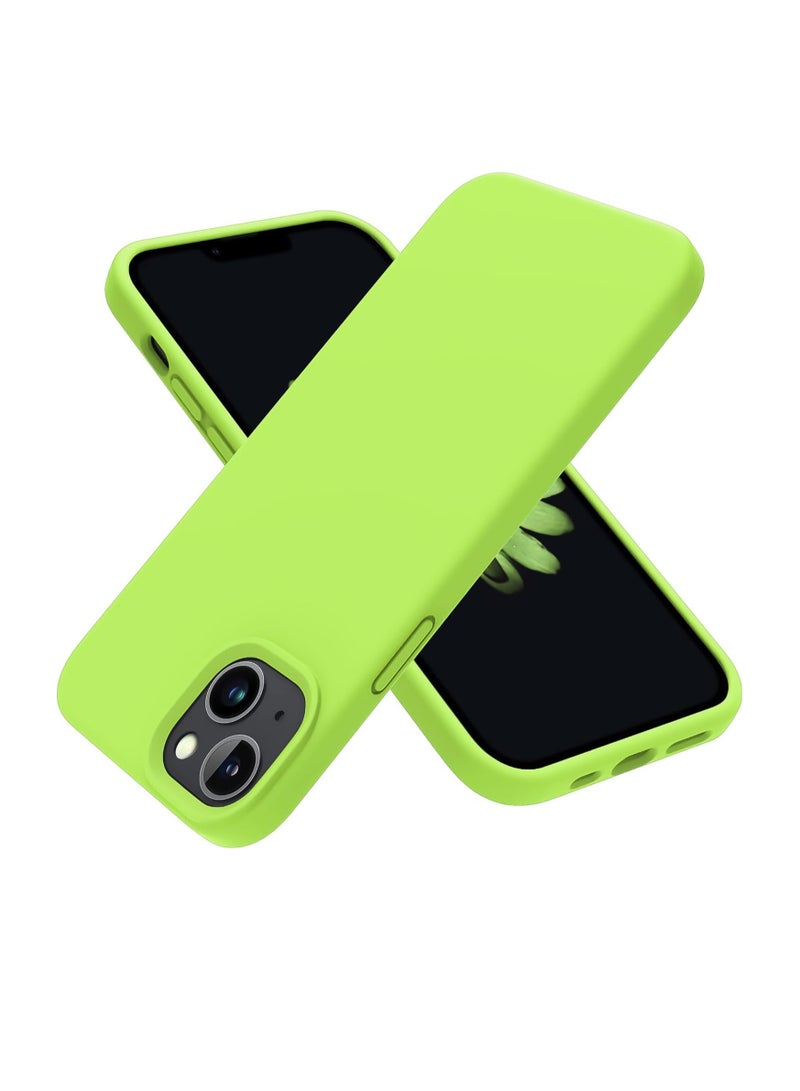 Compatible with iPhone 15 Case Liquid Silicone Slim Fit 3 Layer Soft Rubber Shockproof Cover with Anti-Scratch Microfiber Lining