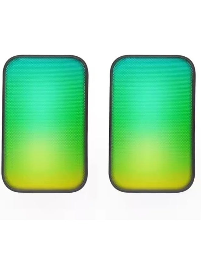 Kisonli KISONLI X17 USB + AUX 3.5MM Speaker RGB Speaker for Computer, LAPTOP 3 WATT PER SPEAKER  WITH MODERN ERGONOMIC DESIGN PERFECT FOR YOUR COMPUTER  SETUP  - Image 2