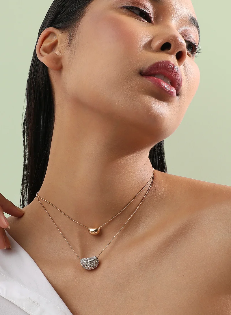 سوهي Bling Bean Multi-Strand Artificial Necklace Jewellery