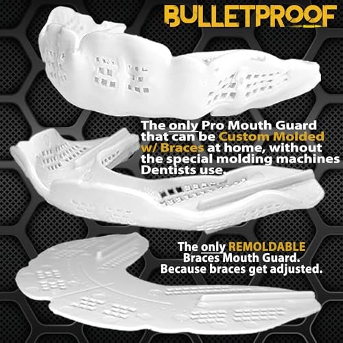 Bulletproof Mouthguards Braces Mouthguard, BulletProof: World’s Thinnest & Strongest Sports Mouth Guard for Braces! Football Basketball Hockey Lacrosse Rugby BJJ MMA Boxing & Sleeping Mouthpiece. Adult Youth Kids Mouth Piece - Image 3