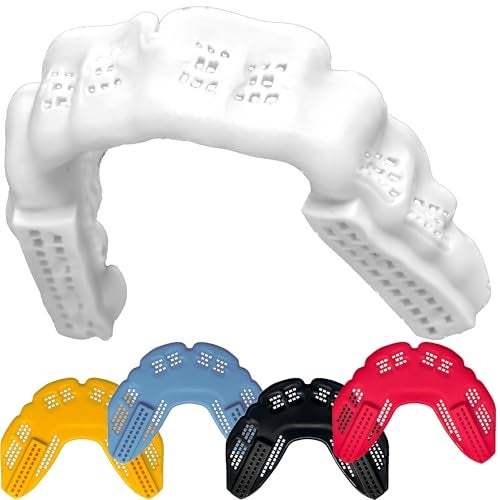 Bulletproof Mouthguards Braces Mouthguard, BulletProof: World’s Thinnest & Strongest Sports Mouth Guard for Braces! Football Basketball Hockey Lacrosse Rugby BJJ MMA Boxing & Sleeping Mouthpiece. Adult Youth Kids Mouth Piece - Image 1