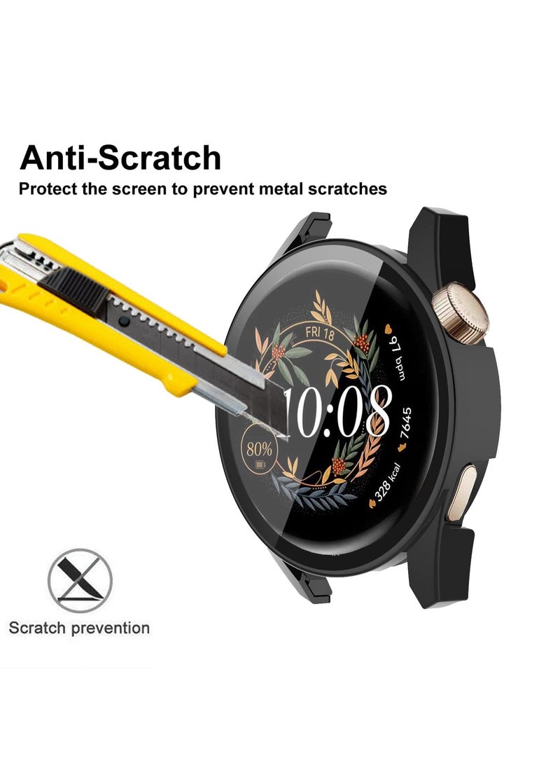 Y&D - Case for Huawei Watch GT 3 42mm, 2Pack All-around Ultra Thin Anti-Scratch Bumper, Anti Scratch Tempered glass with watch case protector(2 Colors) - Image 1