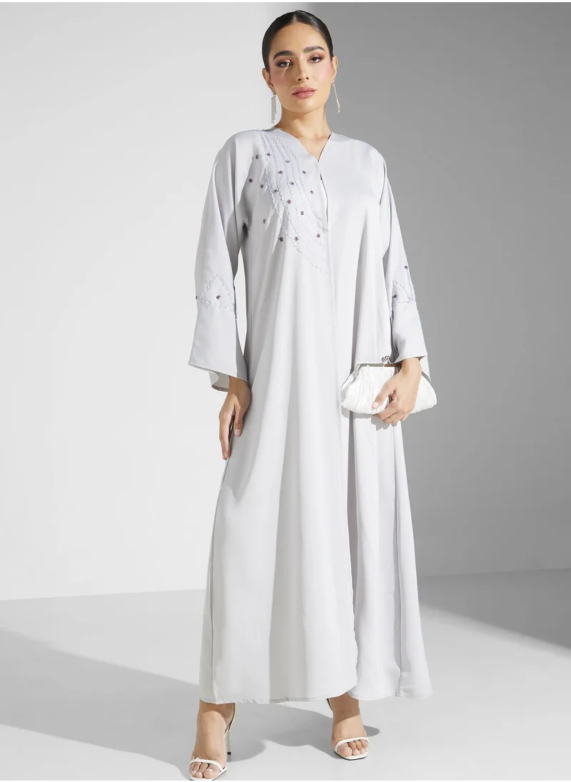 Khizana Embellished Detail Abaya