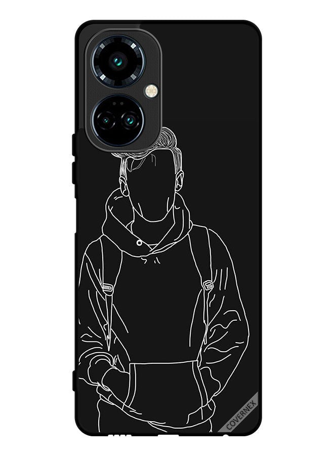 Covernex Protective Case Cover For Tecno Camon 19 Pro Sketch Of Jacket Boy - Image 1