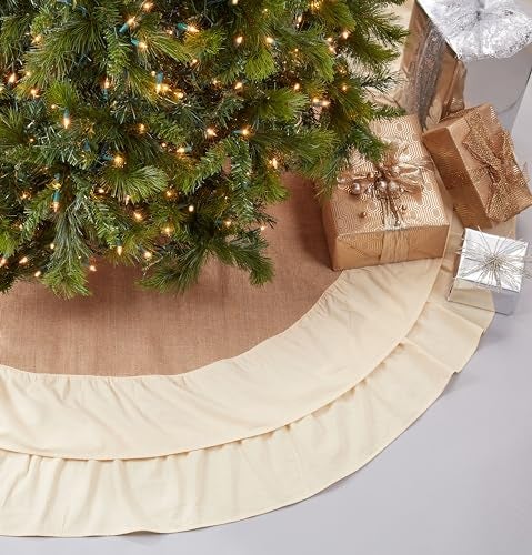 SARO LIFESTYLE tree skirt, 56", Natural - Image 1