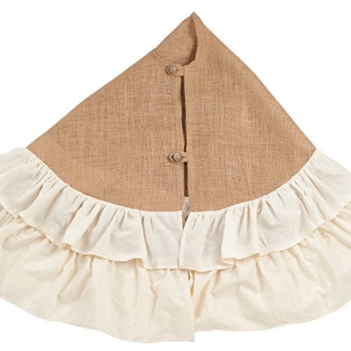 SARO LIFESTYLE tree skirt, 56", Natural - Image 3