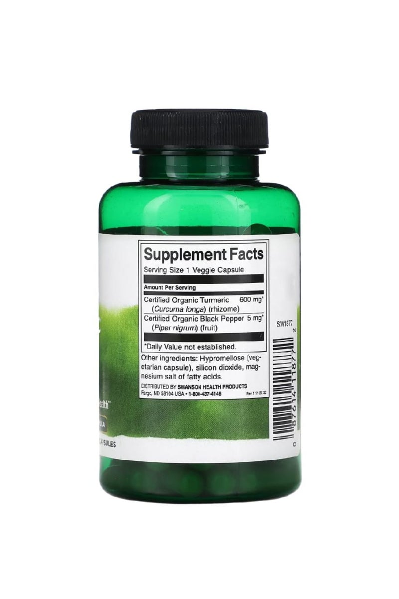 سوانسون 90 كبسولة نباتية من الكركم والفلفل الأسود - Image 2