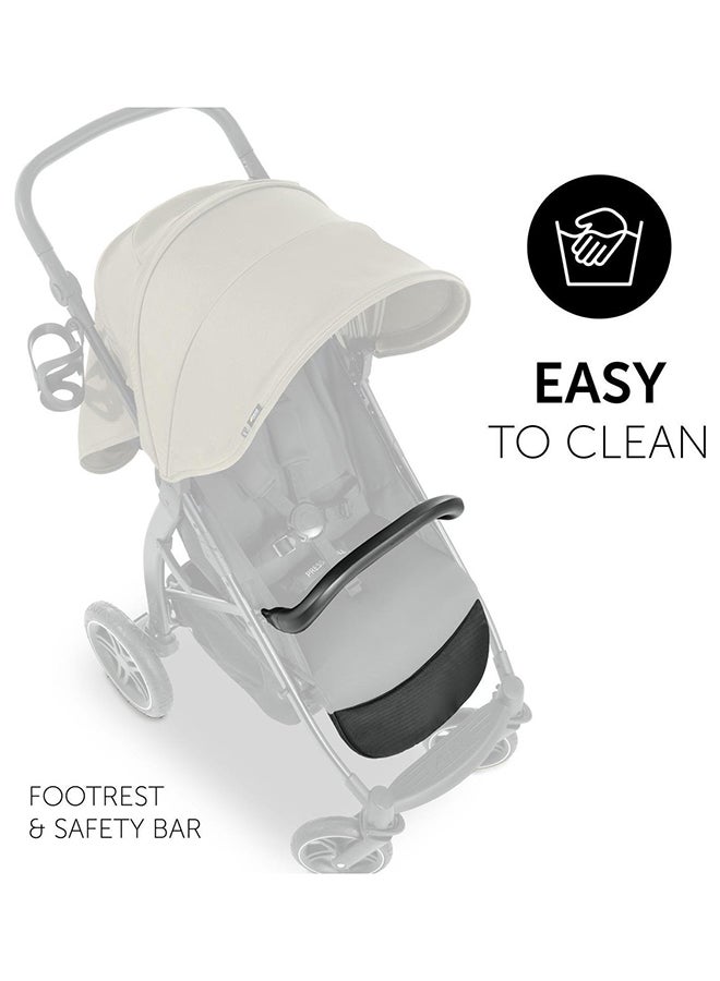hauck Rapid 4D Stroller – Olive – From Birth to 25 kg - 4 Years – All-Terrain Pushchair with Suspension, Height-Adjustable Handle & XL Basket - Image 5