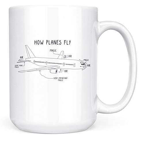 Artisan Owl How Planes Fly Airplane Mug - Funny Pilot Aviation 15 oz Double-Sided Coffee Cup Gift for Pilots, Engineers, Plane Flight Instructors, Airline & Navy Pilots - Image 4