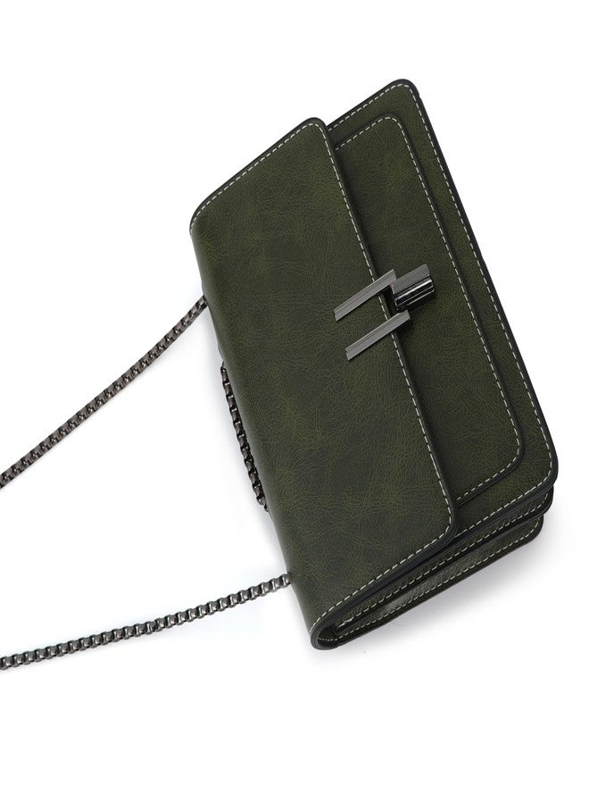 sqlp Crossbody Bags for Women Vegan Leather Small Purses Daily Use Woman Cute Designer Shoulder bag, Green - Image 2