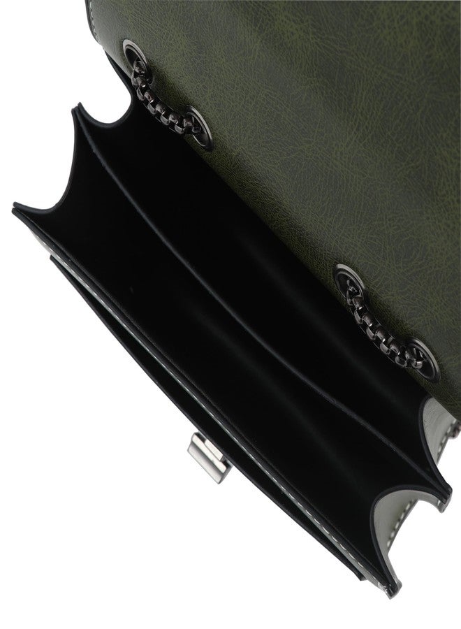 sqlp Crossbody Bags for Women Vegan Leather Small Purses Daily Use Woman Cute Designer Shoulder bag, Green - Image 5