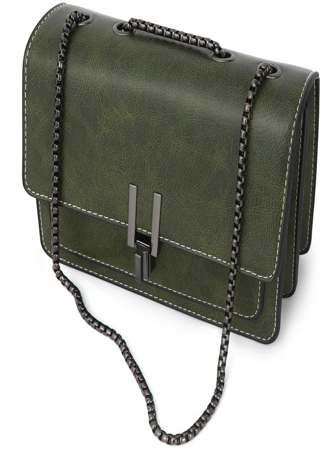 sqlp Crossbody Bags for Women Vegan Leather Small Purses Daily Use Woman Cute Designer Shoulder bag, Green - Image 3