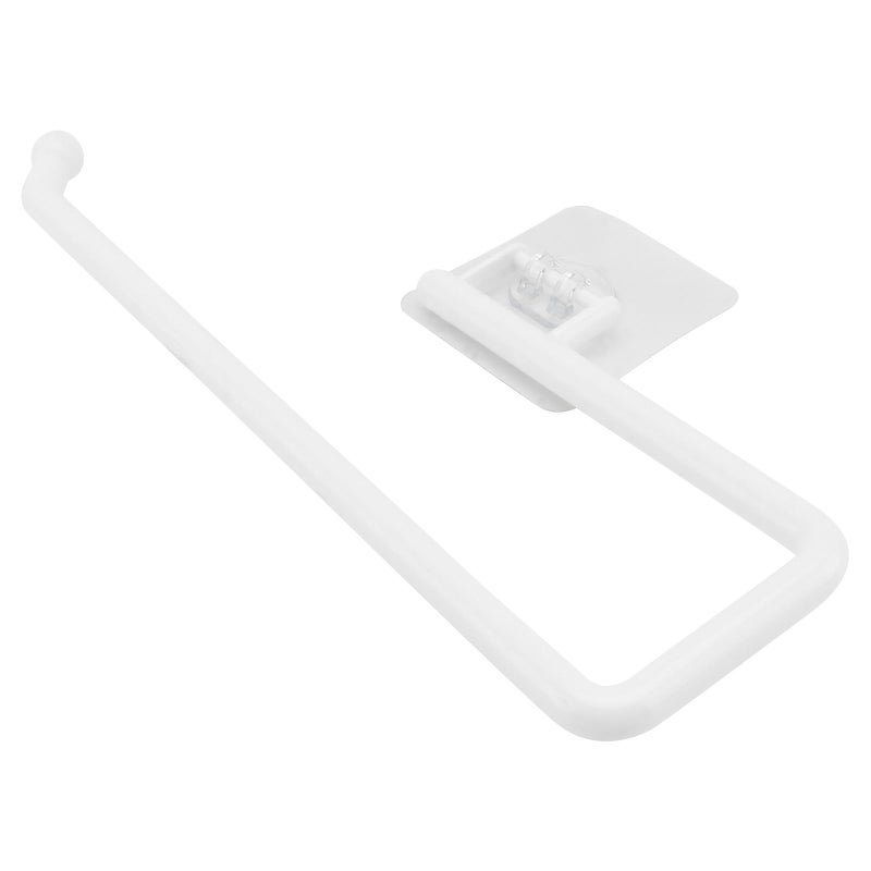 Wall Mounted Toilet Paper Holder No Drilling 28.5Cm White Bathroom Kitchen Storage - Image 2