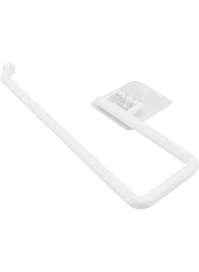 Wall Mounted Toilet Paper Holder No Drilling 28.5Cm White Bathroom Kitchen Storage - Image 1