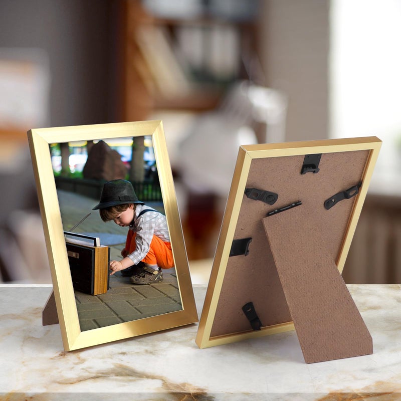 Hoikwo 18 Packs 4x6 Gold Multi Plastic Picture Frames Set with Plastic Cover for Family Photos, Artwork, Light Weight Bulk 4 by 6 Frames Pack for Wall Hanging and Table, Stylish Picture Frames - Image 4