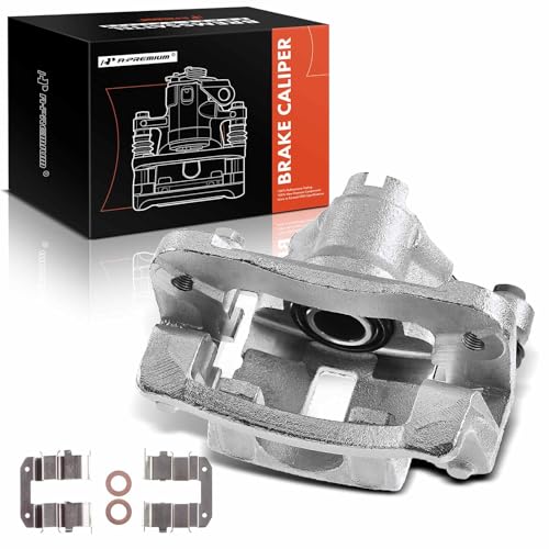 A-Premium Disc Brake Caliper Assembly with Bracket Compatible with Select Kia, Hyundai and Dodge Models - Rio, Forte, Forte Koup, Forte5, Accent, Attitude - Rear Driver and Passenger, 2-PC Set - Image 1