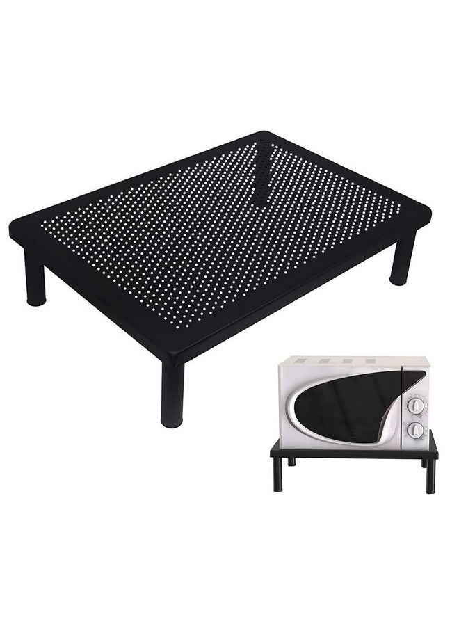 APPUCOCO حامل ميكروويف عالمي من APPUCOCO مصنوع من المعدن الثقيل لمنصة المطبخ - أرضية (حتى 30 لتر) باللون الأسود. - Image 1