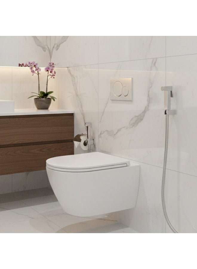 Bold Stella Brass Bidet Shattaf Handheld Sprayer for Toilet Bathroom Hygiene Adjustable Water Flow with Hot and Cold Control Leak Free Brass Core Chrome Finish Easy DIY Installation Water Saving Bidet for UAE Homes - Image 1