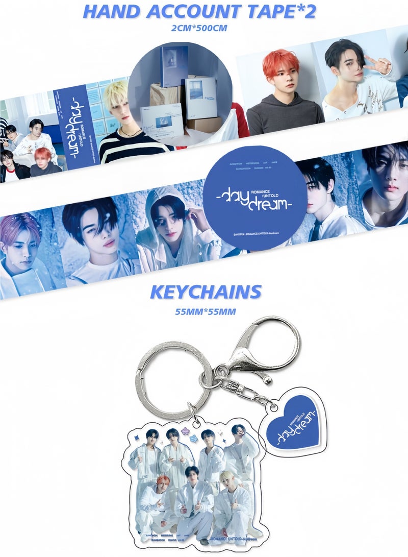 Harse ENHYPEN New Album Daydream Gift Box Includes Lomo Cards, Keychains, Diary Tapes, Keychains, Lanyards, Standees, and Stickers - Image 4