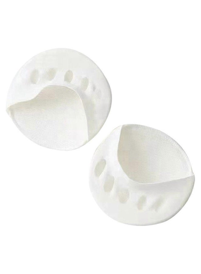 Forefoot Pads for Women High Heels, Non-Slip Toe Socks Forefoot Pad Reusable Ball of Foot Cushions for Foot Pain Outdoor Running (White) 1 Pair - Image 2