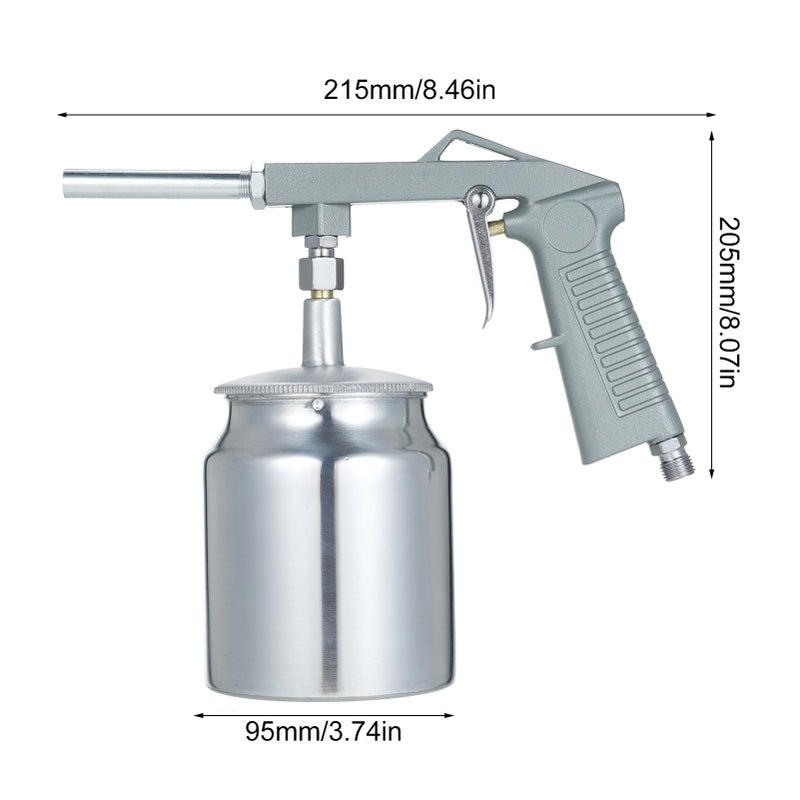750ml Suction Feed Cup Air Undercoating Spray Machine With Brush For Truck Bed Liner Coating - Image 4