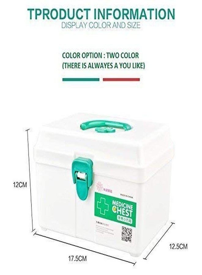 Naivete Portable Plastic First Aid/Medicine Storage Box and Organizer with Detachable Tray and Handle (White, Medium) - Image 3