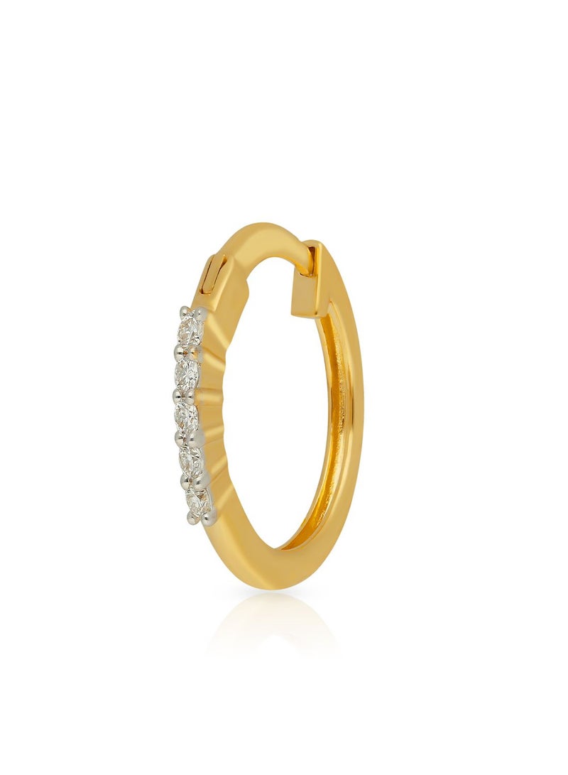 Malabar Gold and Diamonds 18 Karat 750 Purity Mine Diamond Nose Ring for Womens MNGNNP0329 - Image 1