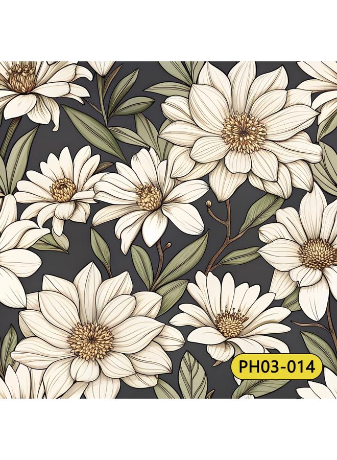 Bluejw Retro American Style Warm Fresh Plant Flower Wallpaper Ins Style Atmosphere Wallpaper Bedroom Self-adhesive Wallpap - Image 1