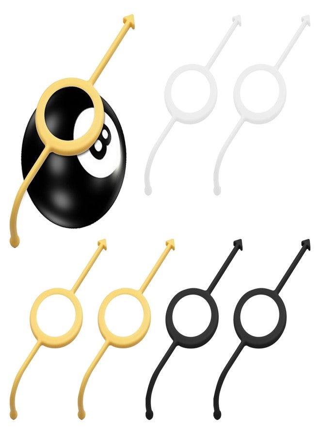KCMOSGI 6 Pcs Precision Pool Shot Aiming Aid, Billiards Aiming Aid, Cue Shot Aiming Aid for 2-1/4" Balls, Improve Your Pool Skills, Perfect for Beginners & Intermediate Players（White/Yellow/Black） - Image 1