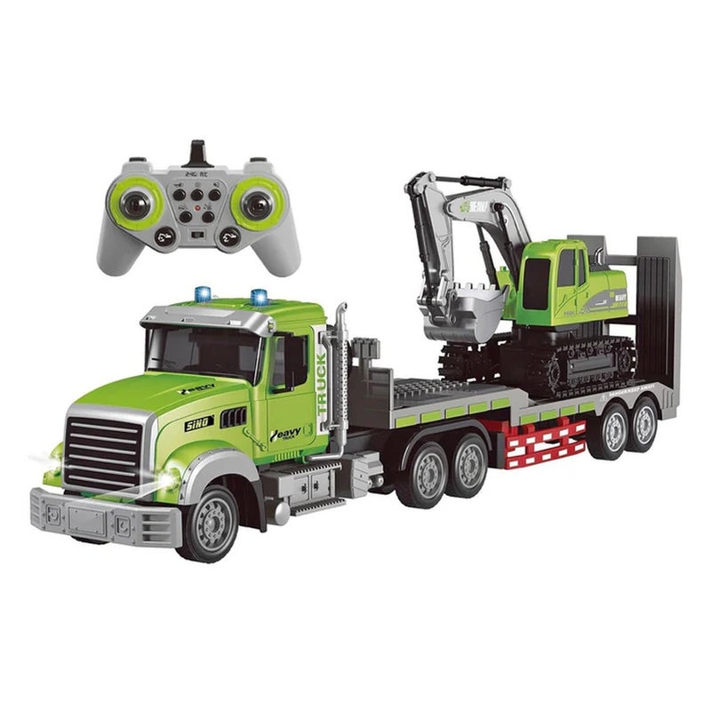 Semi Traction Transport Excavator Set 1/12 - QH9010 - Image 1