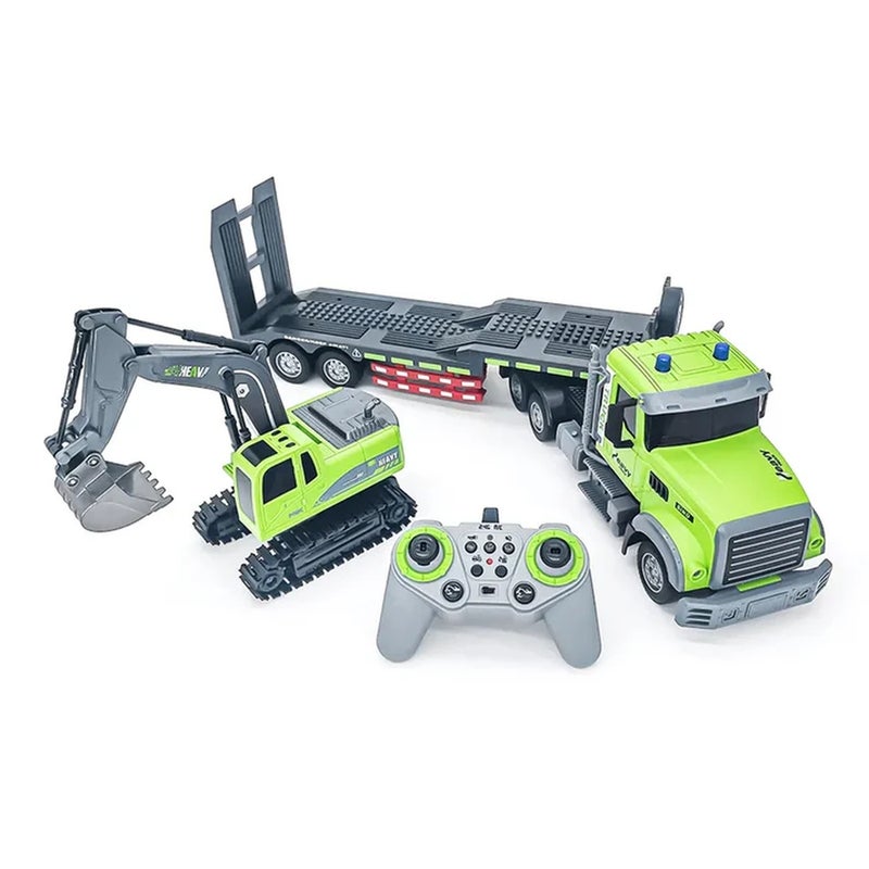 Semi Traction Transport Excavator Set 1/12 - QH9010 - Image 2