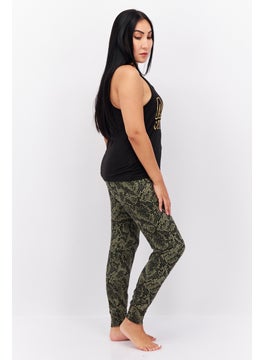 BCBGeneration Women 2 Pieces Brand Logo Top And Snake Leggings, Black  - Image 3