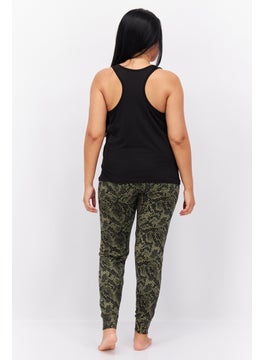 BCBGeneration Women 2 Pieces Brand Logo Top And Snake Leggings, Black  - Image 4