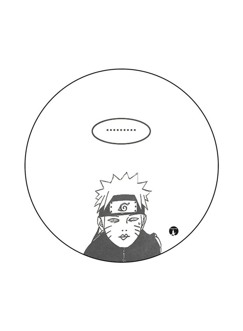 RKN The Anime Naruto Round Mouse Pad Black/White