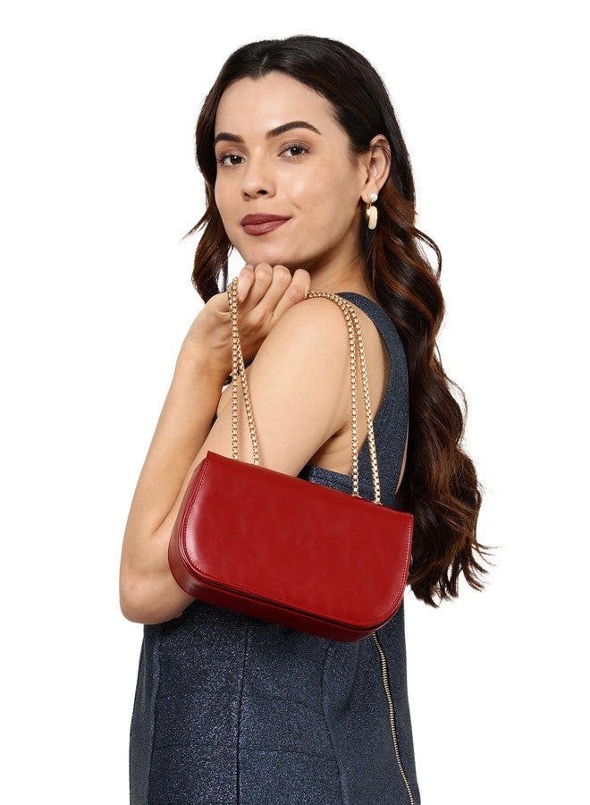 MARKQUES Ziva Vegan Leather Red Party | Casual Sling Bag - Image 3