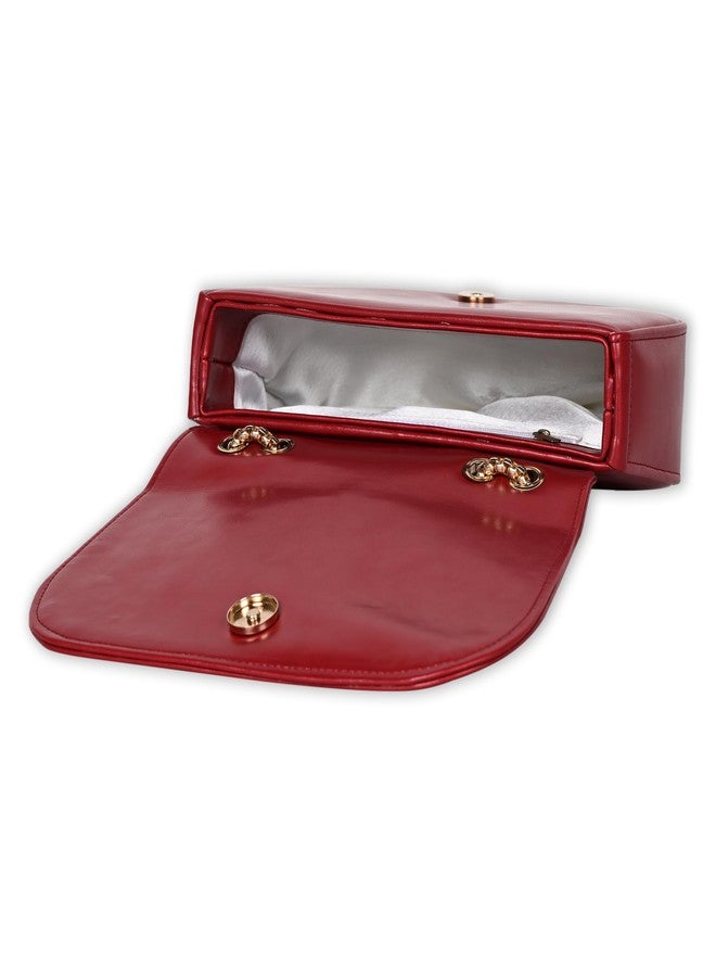 MARKQUES Ziva Vegan Leather Red Party | Casual Sling Bag - Image 5
