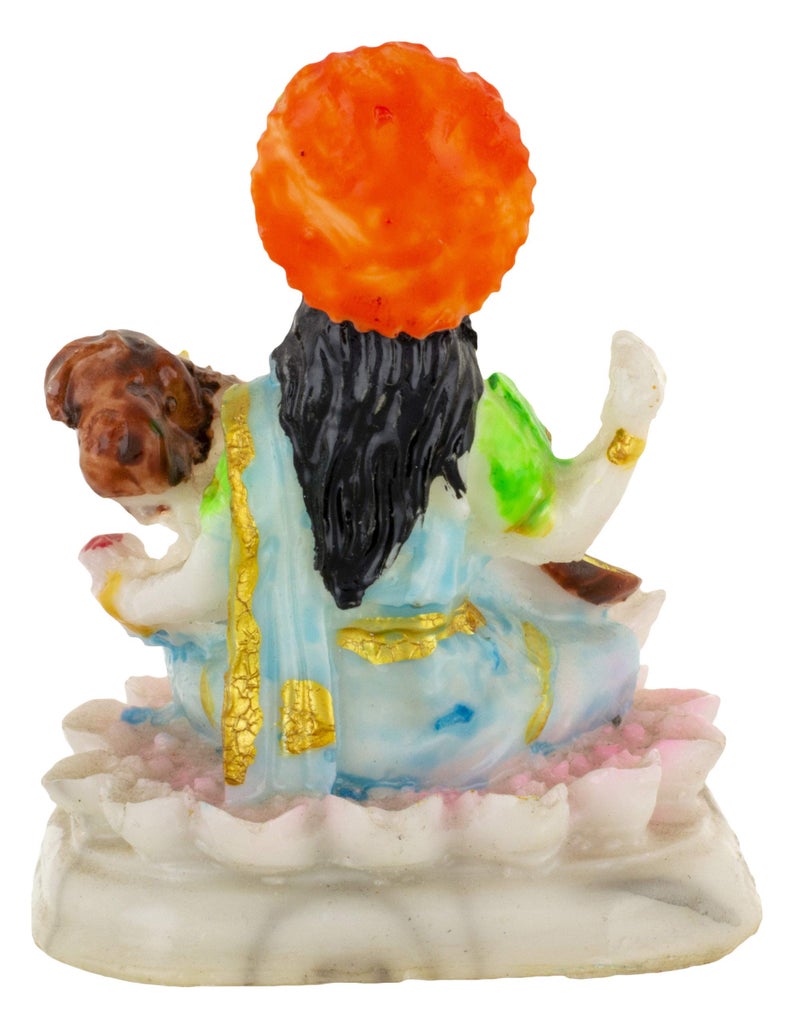 SoilMade White Saraswati Idol, Oval Shape, Resin Made, Size Aprox 8cm and 90g, Pack of 1 Saraswati Idol in Box - Image 3