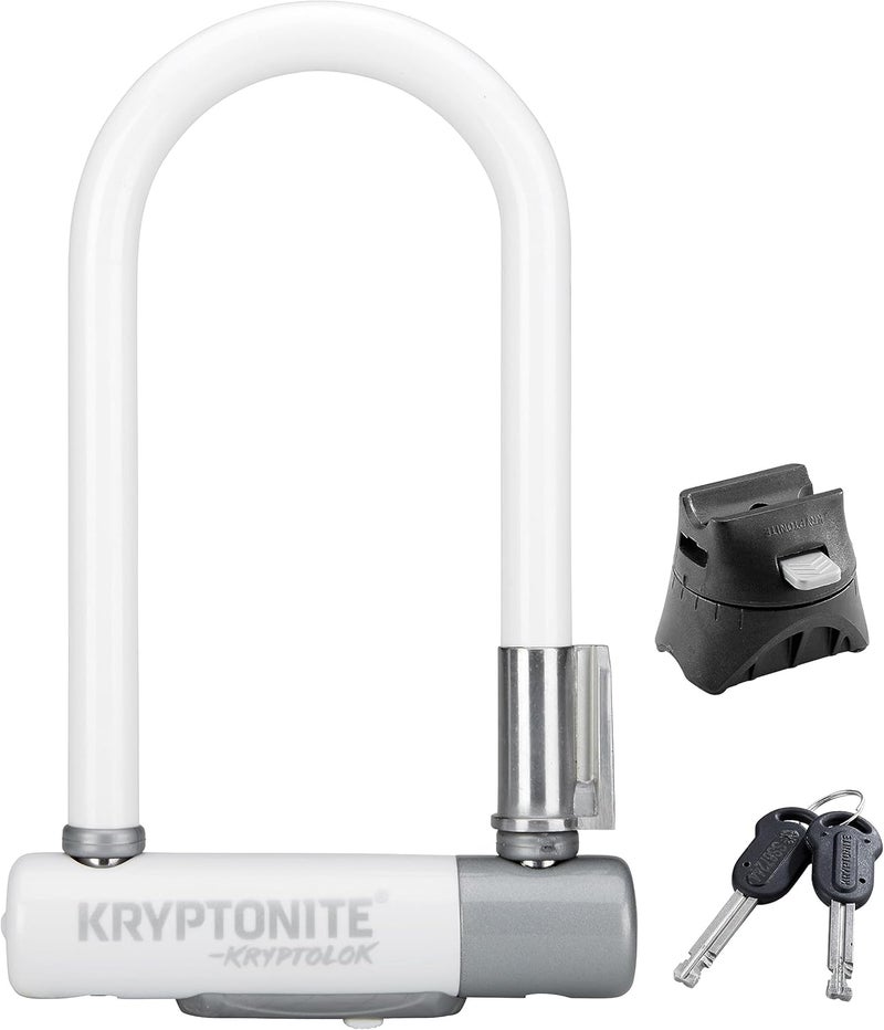 Kryptonite Kryptolok Mini-7 Bike U-Lock, Heavy Duty Anti-Theft Bicycle U Lock, 12.7mm Shackle with Mounting Bracket and Keys, High Security Lock for Bicycles Scooters - Image 1