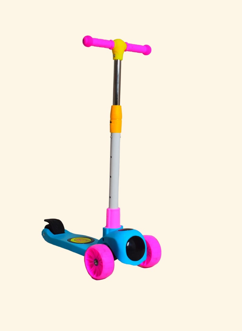 Light Up Pedal Scooter Foldable Design With Flashing Wheels 
