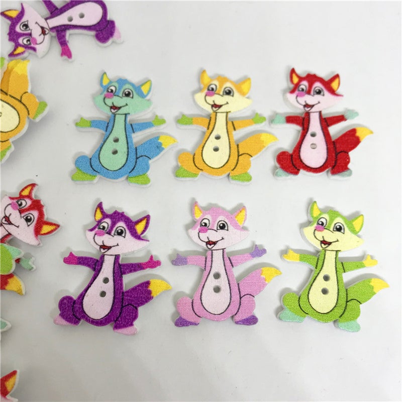 50 Pcs Buttons Colorful Environmental Pattern Printed DIY Snaps (Assorted Color) - Image 4