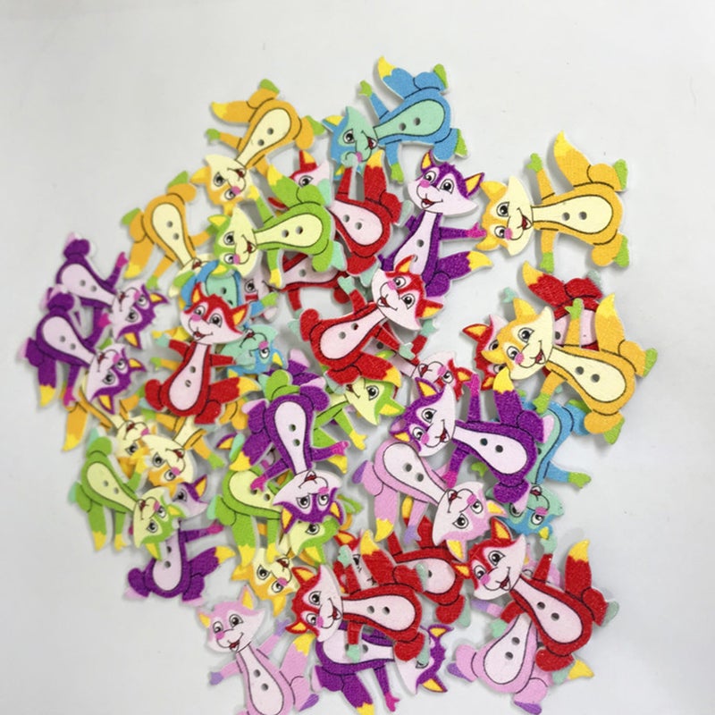 50 Pcs Buttons Colorful Environmental Pattern Printed DIY Snaps (Assorted Color) - Image 2