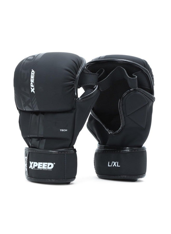 Xpeed Premium Matt PU Sparring MMA Gloves || Soft and Comfortable || Mixed Martial Arts Gloves (Pair of 1) (S/M) - Image 1