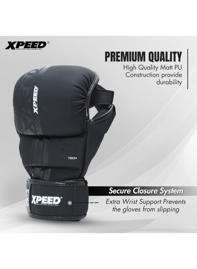 Xpeed Premium Matt PU Sparring MMA Gloves || Soft and Comfortable || Mixed Martial Arts Gloves (Pair of 1) (S/M) - Image 3
