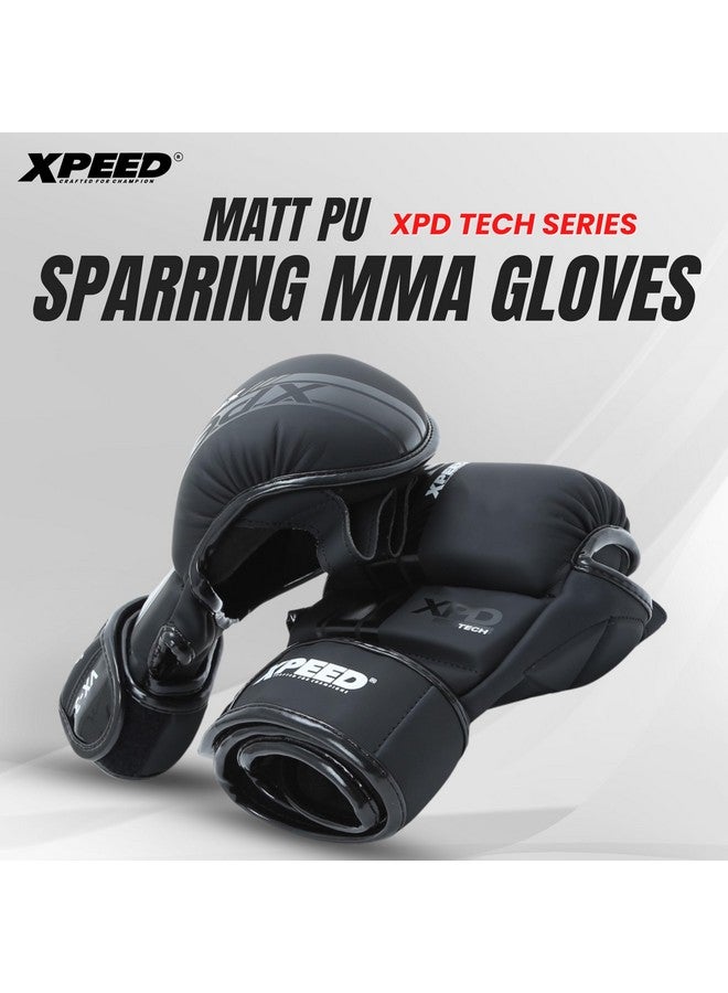Xpeed Premium Matt PU Sparring MMA Gloves || Soft and Comfortable || Mixed Martial Arts Gloves (Pair of 1) (S/M) - Image 2