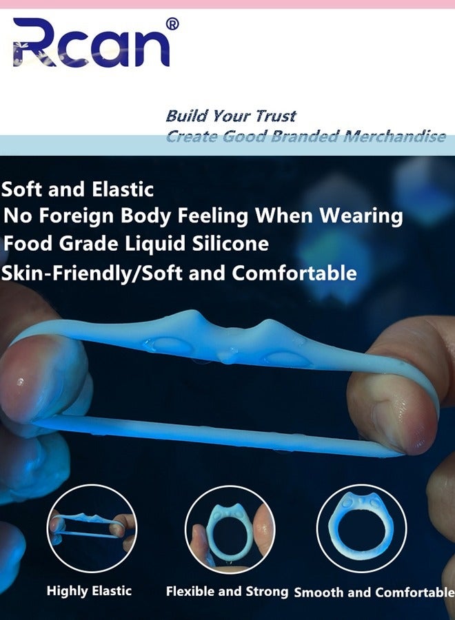 ركان مجموعة من قطعتين من السيليكون للرجال، حلقة رياضية مرنة سهلة التمدد، مقاومة للتمزق، حلقة تمرين مقاومة للماء، مقاومة للاهتراء، ناعمة مناسبة للمنزل الرياضي للذكور - Image 2