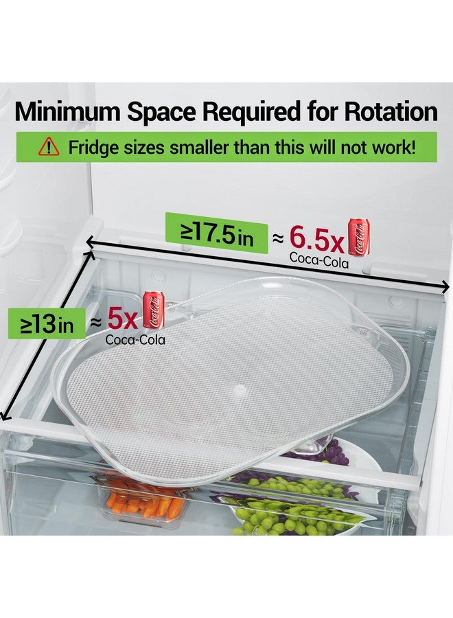 منظم LAMU مستطيل الشكل من قطعتين، مناسب للثلاجة والخزانة والمخزن وطاولة المطبخ ومنظمات الثلاجة والتخزين، شفاف، 15.67 بوصة × 11.7 بوصة - Image 1