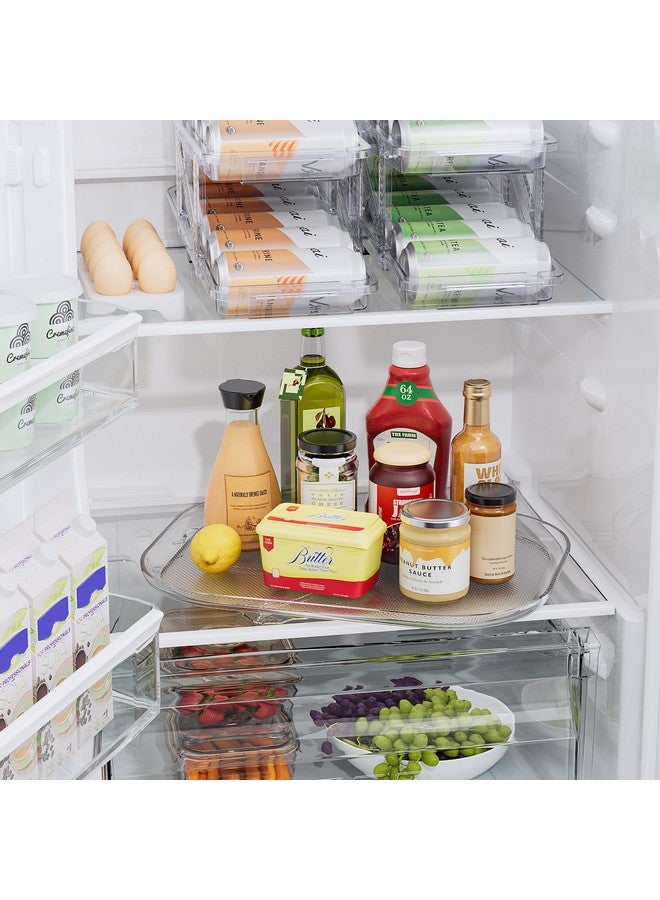 منظم LAMU مستطيل الشكل من قطعتين، مناسب للثلاجة والخزانة والمخزن وطاولة المطبخ ومنظمات الثلاجة والتخزين، شفاف، 15.67 بوصة × 11.7 بوصة - Image 4